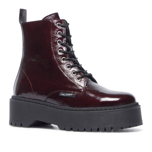 Carl Scarpa Dolmo Bordo Patent Leather Ankle Boots